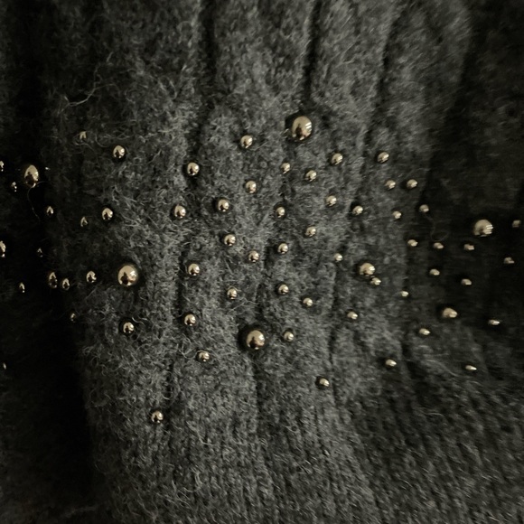 Women's Large Primark Grey Pearl Embellished Knitted Sweater ✨ - Picture 6 of 7